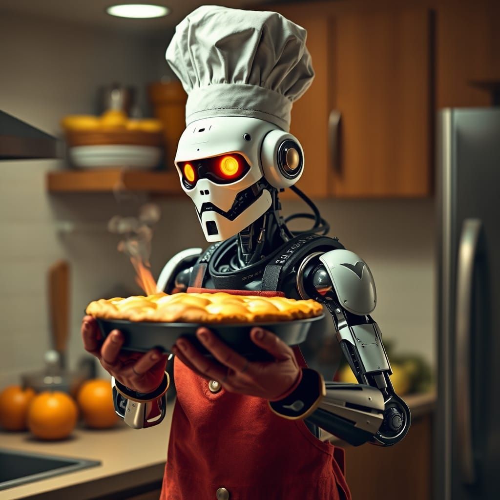 Cyborg Chef Brings Home a Warm Apple Pie