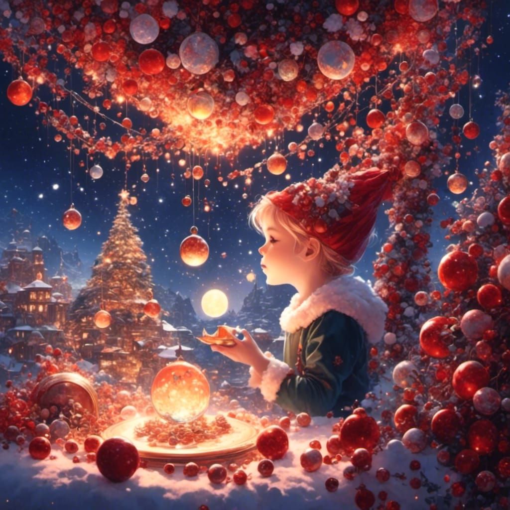 Christmas Holiday Scene, AI Generated