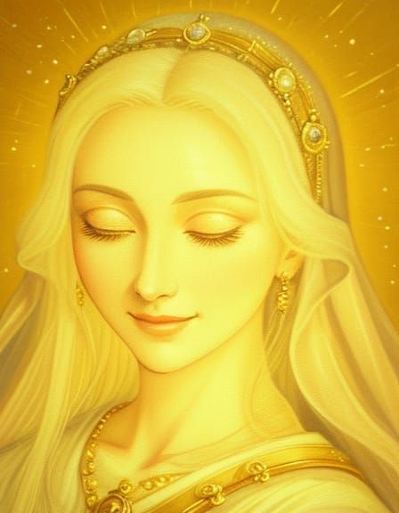 Ethereal Goddess Dawn in Classical Oil Painting