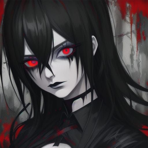 Goth Nurse in a Haunting Asylum Scene