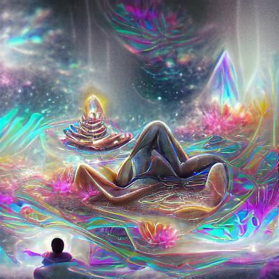 Holographic Astral Meditation: Cosmic Visionary Art