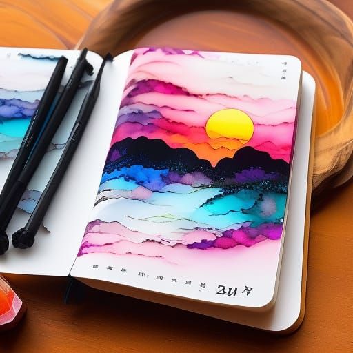 Captivating Hand Journaling in Anime Pop Art Style