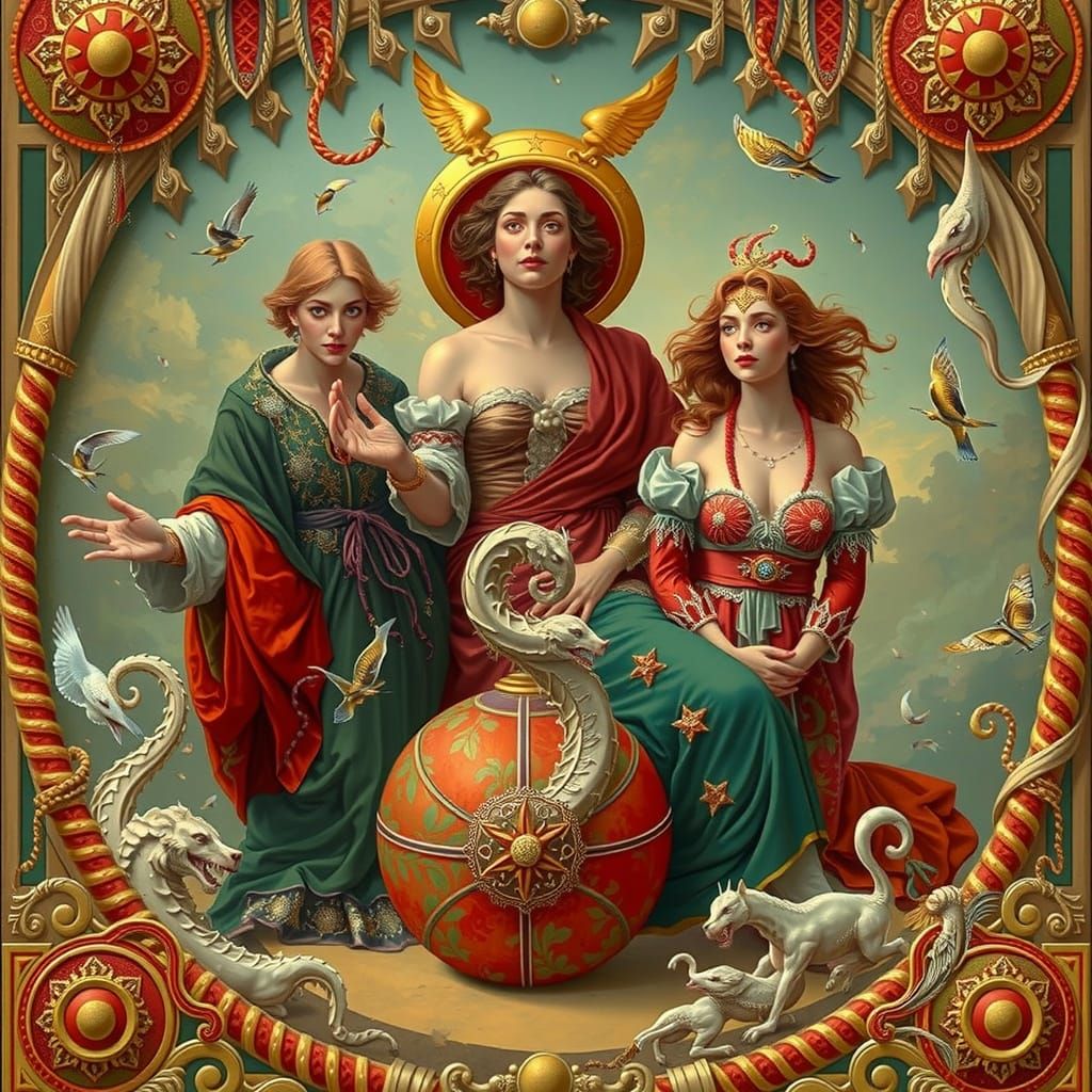 Abstract Swirling Red Forms in Dynamic Motion