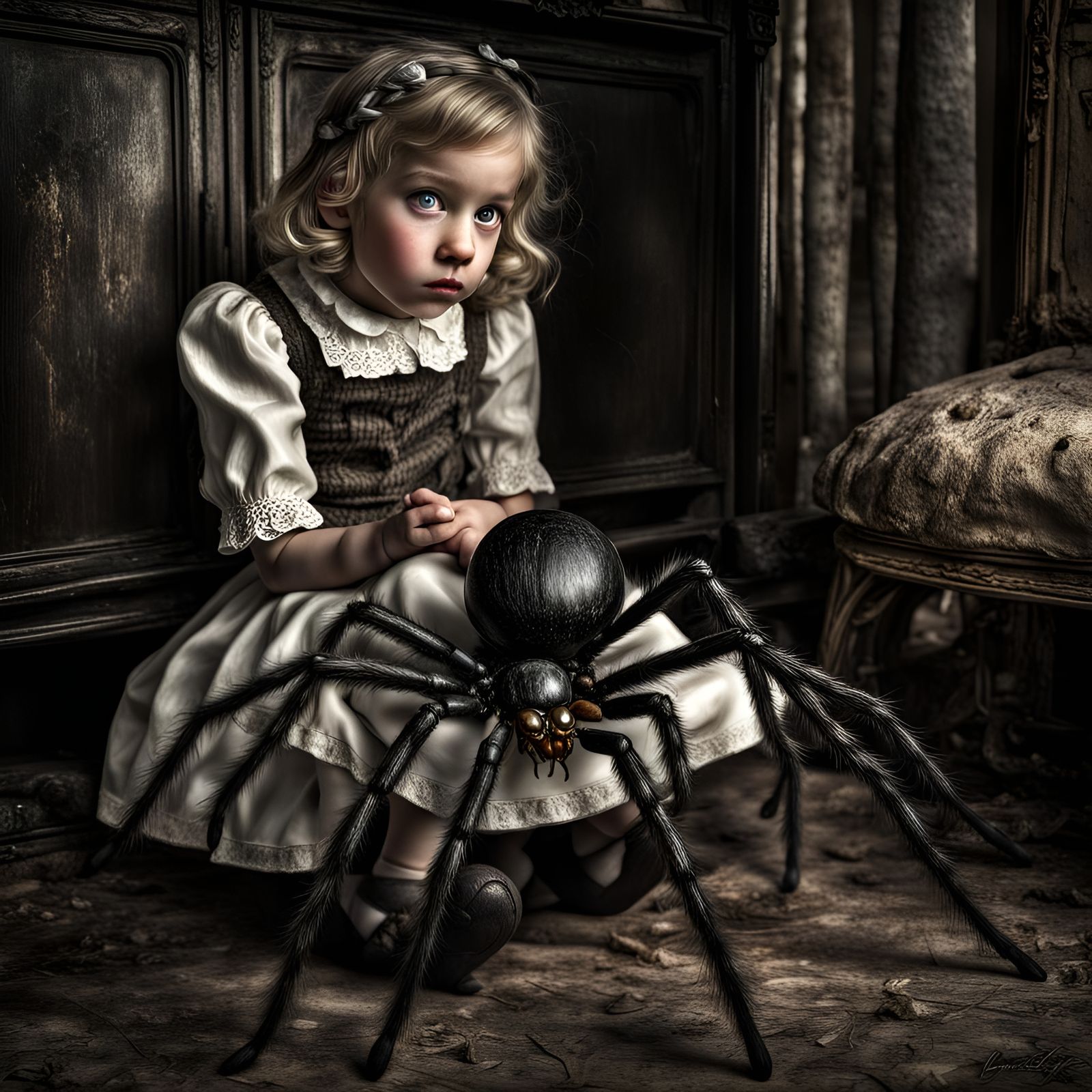 Little Miss Muffet and the Spider