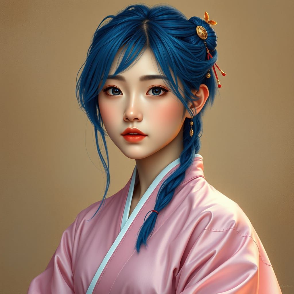 Korean Beauty in Pastel Paradise