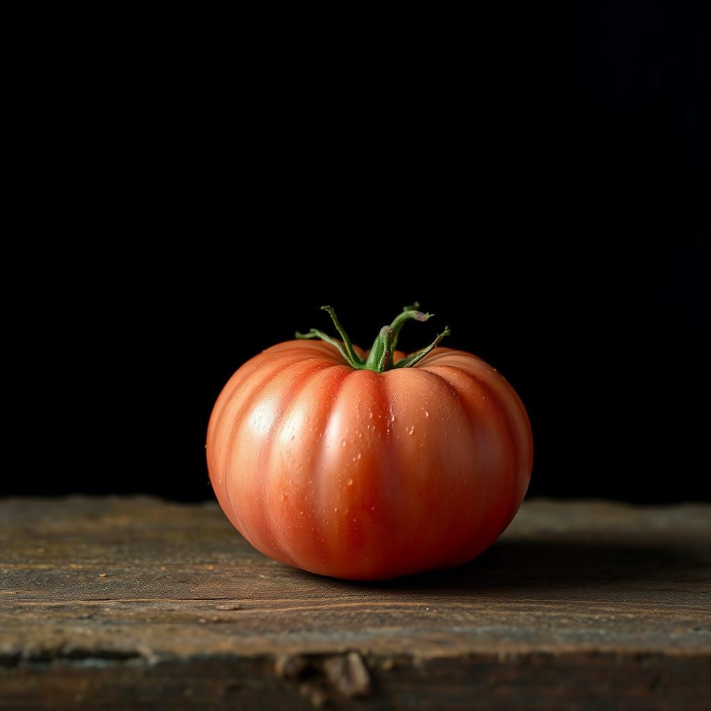 Pink Tomato Still Life: Hyperrealistic Gregorio Borgia Style