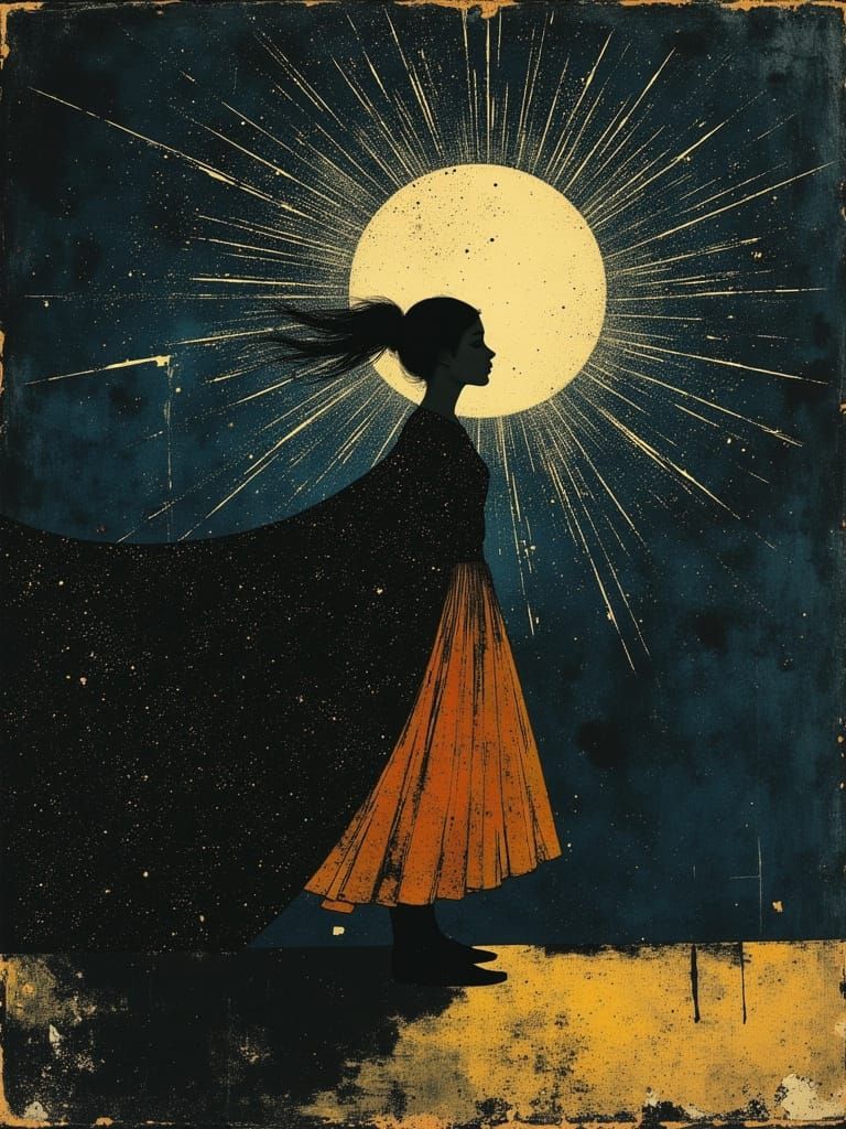 Goddess Illuminated by Celestial Light