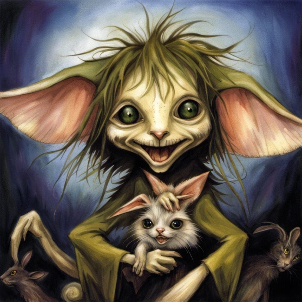 Dark Fey Shadow Creatures in Burton-Froud Style