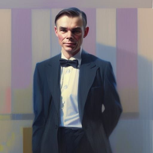 Handsome iconic Alan Turing