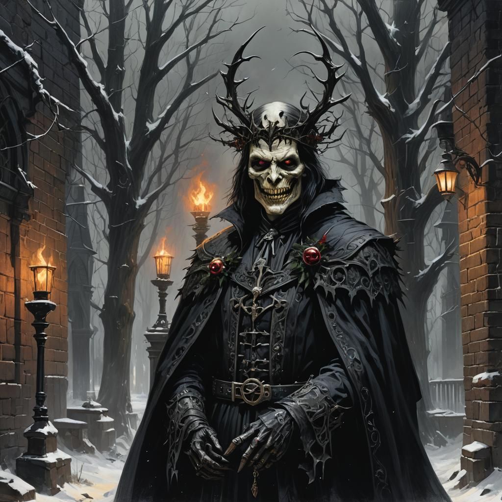 Sinister Gothic Yuletide Scene