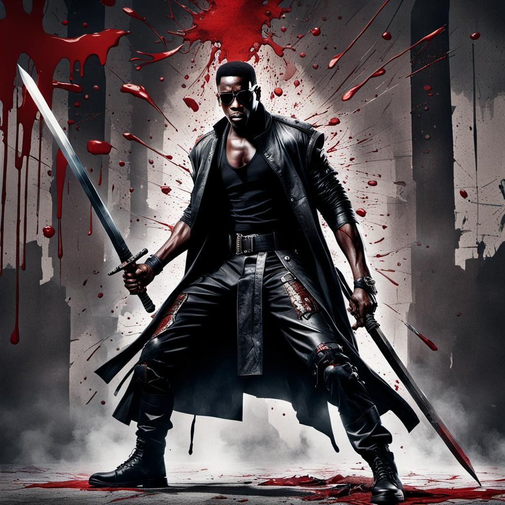 Hyperrealistic Blade Battle Scene