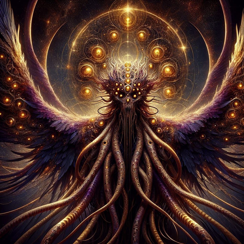 Eldritch Angel in Cosmic Void