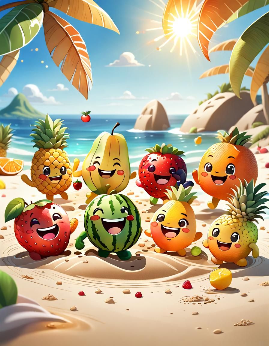 Chibi Fruits go on Holiday 🍎🍊🍍🍉🍓