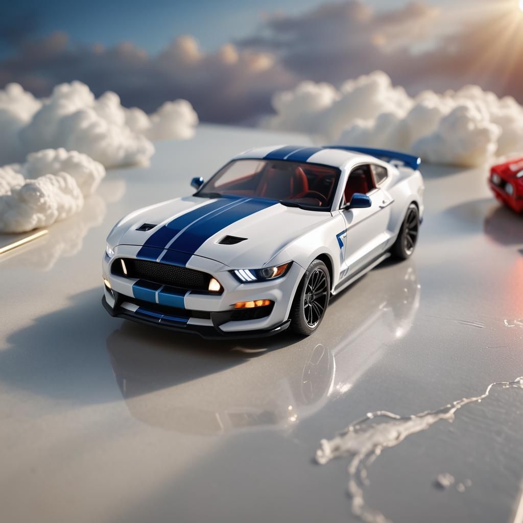 Red White and Blue Shelby Mustang GT Hot Wheels
