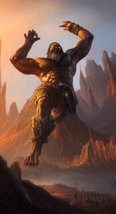 Detailed Matte Painting of Goliath