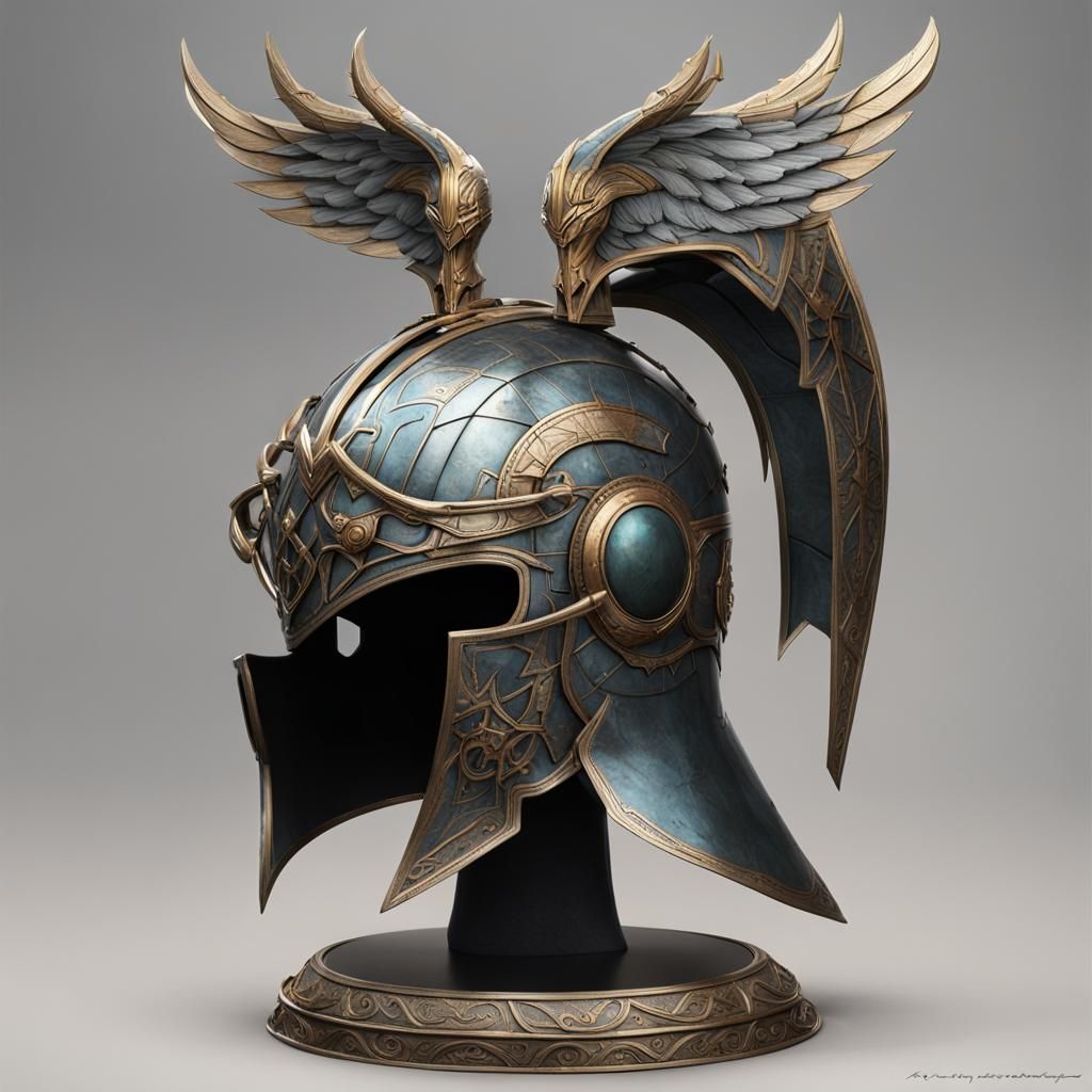 Valkyrae's Helmet: A Battlefield Monument of Triumph