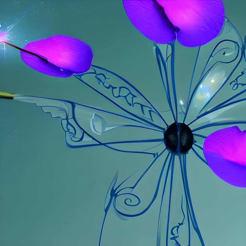 Magical Glass Flower: Detailed Matte Painting