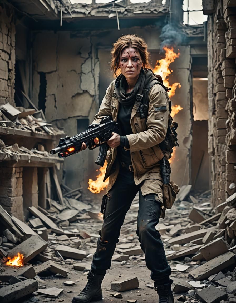 A lone female survivor