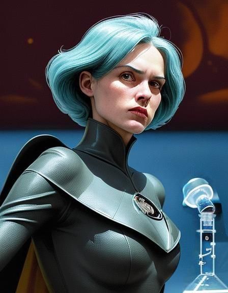 Hyperdetailed Superhuman in Pulp Science Fiction Style