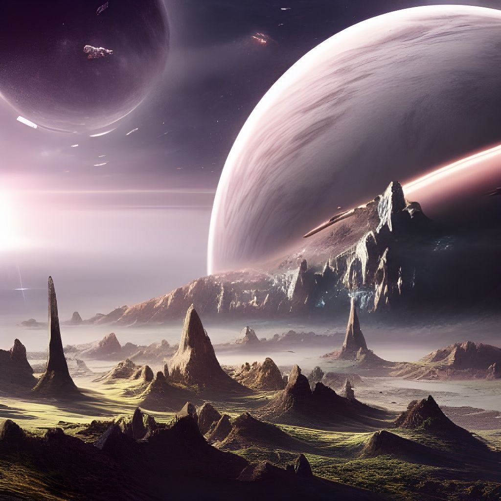 Epic Home World: A Dramatic Digital Matte Painting
