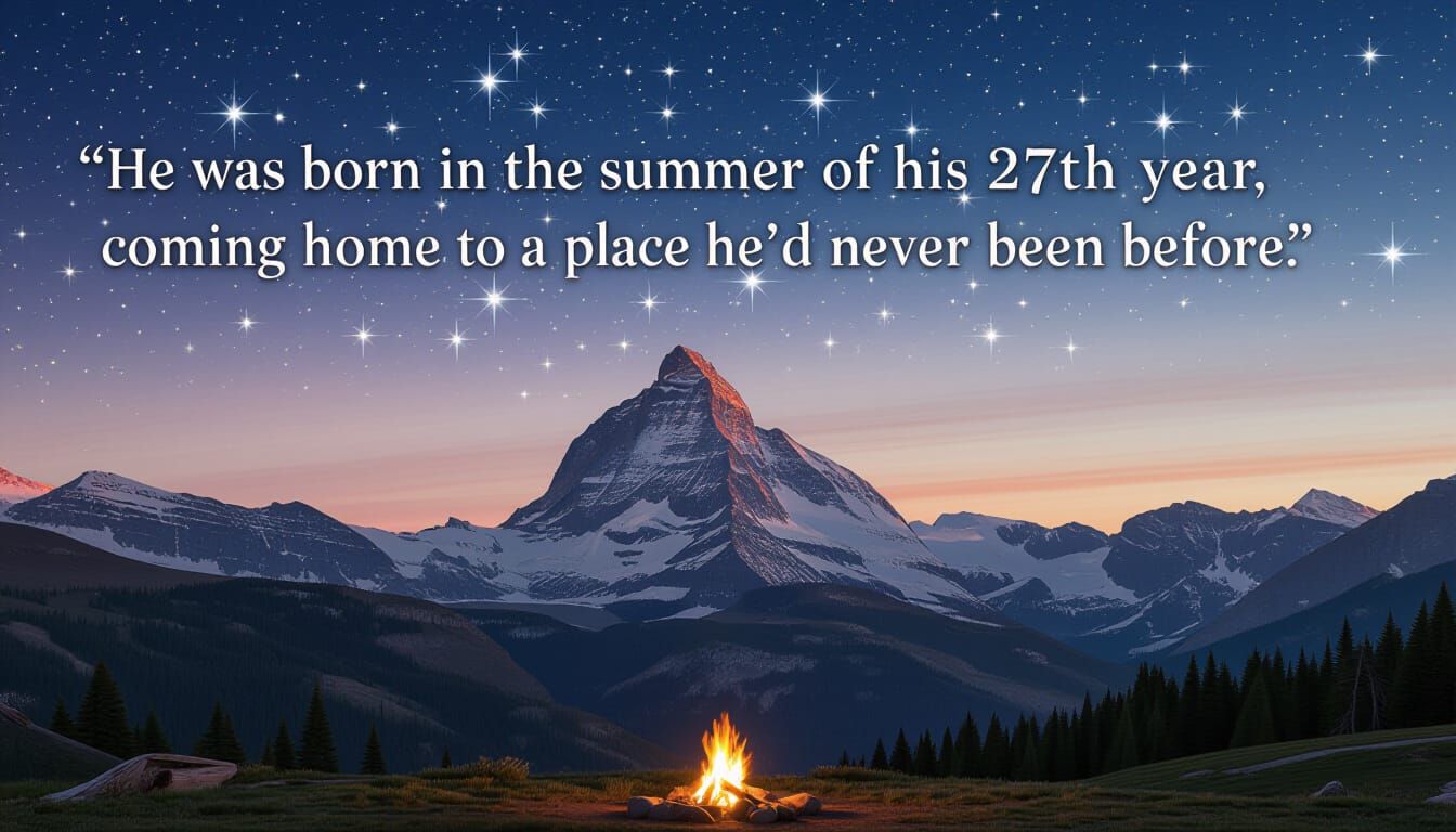 Rocky Mountain Peak at Golden Sunset with Ethereal Lyrics