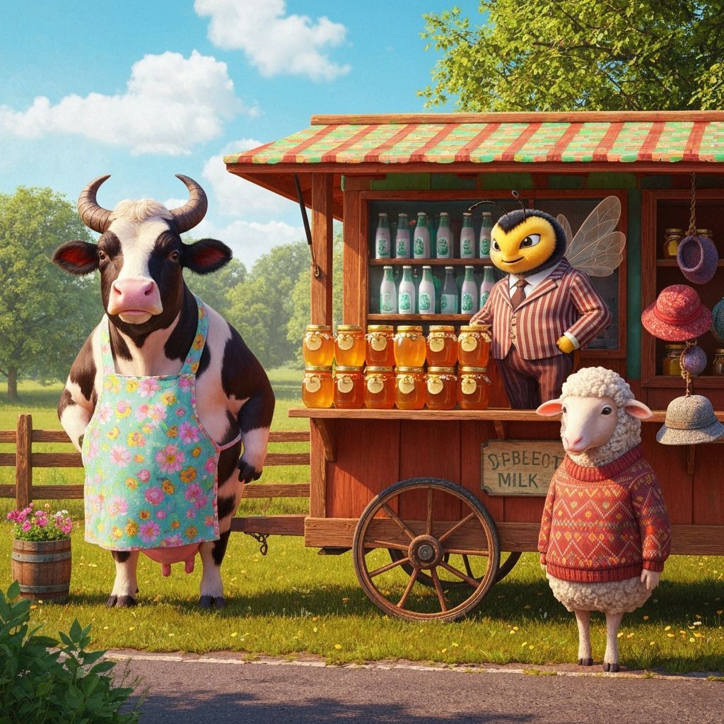 Hyperrealistic Food Wagon Scene by Lush Farm