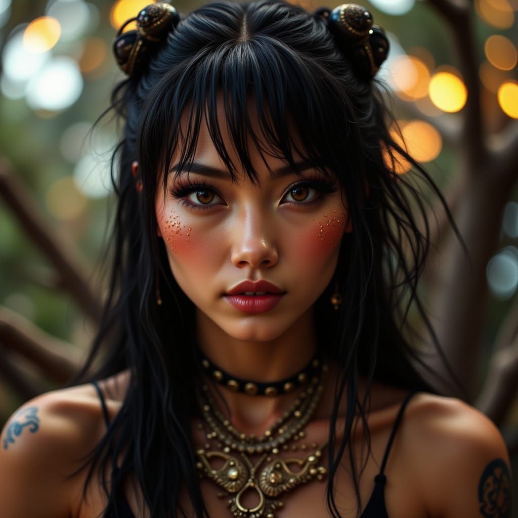 Raiden and Sloane: Hyper-Realistic Cinematic Photograph