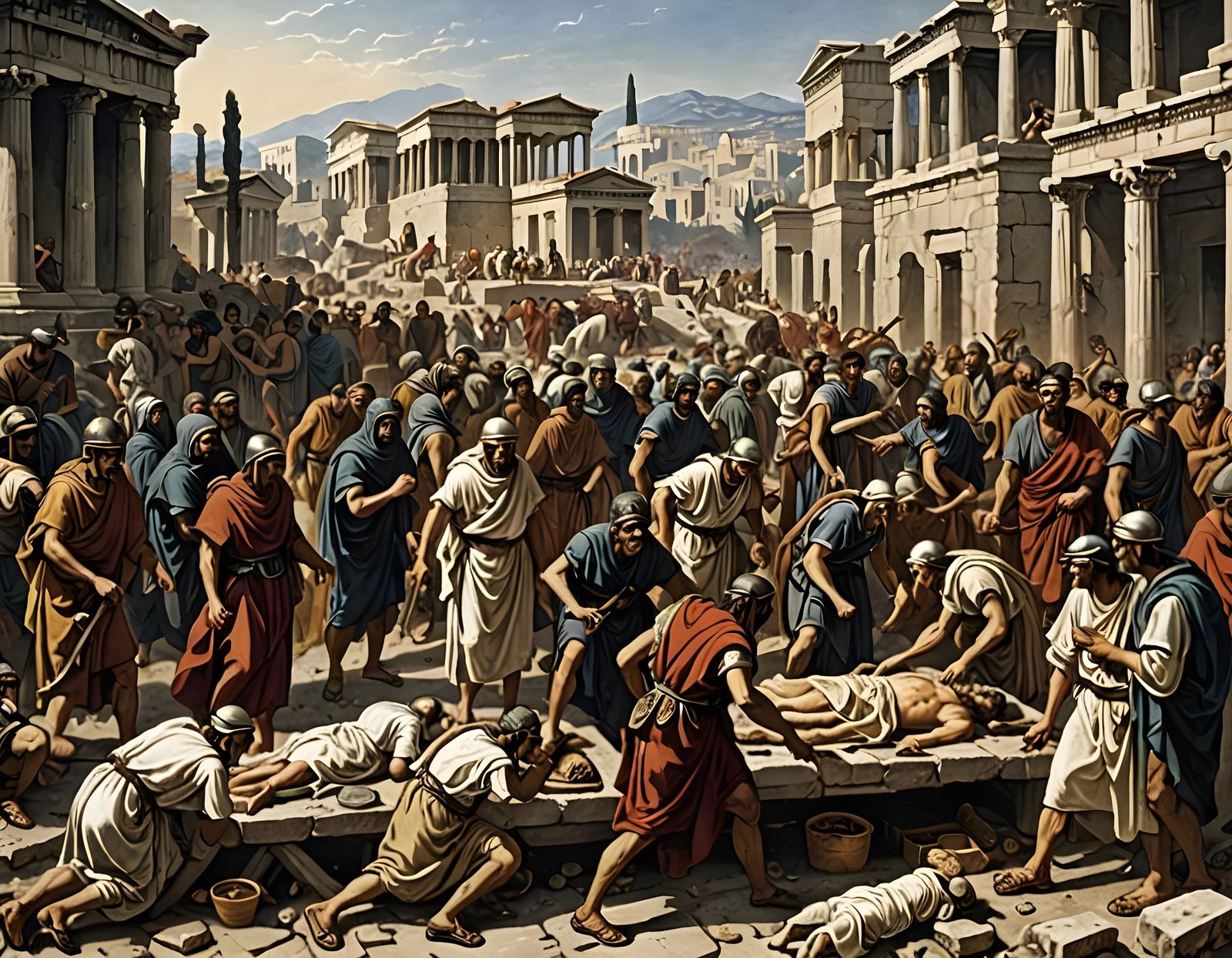 Ancient Plague in Athens City During Peloponnesian War