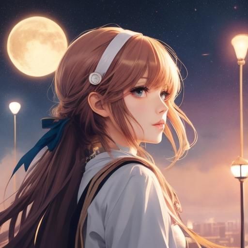 Anime Girl: Inspirational Illustration of Strength