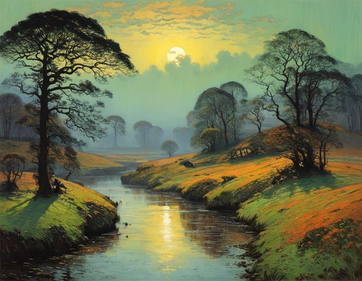 Stunning Landscape in Romantic and Impressionist Styles