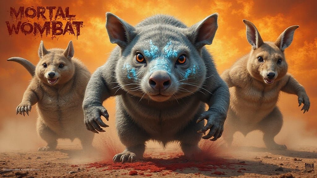 Brutal Wombat Warriors in Mortal Kombat Parody