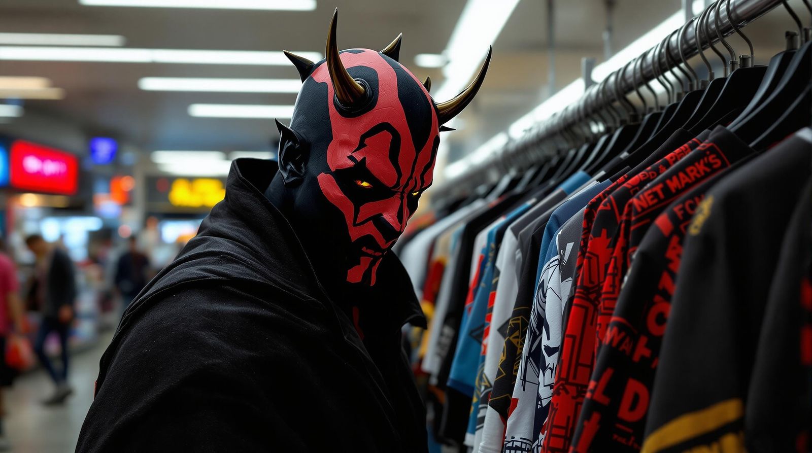 Darth Maul in Shopping Mall Disguise