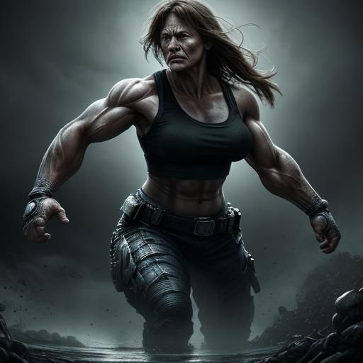 Sarah Connor Battles Machines in Hyperrealistic Detail