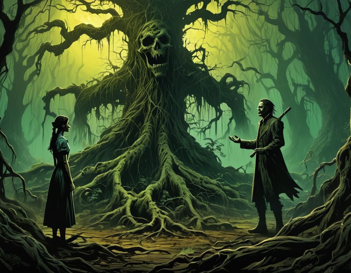 Eerie Fantasy: Man and Woman Argument in Plantation