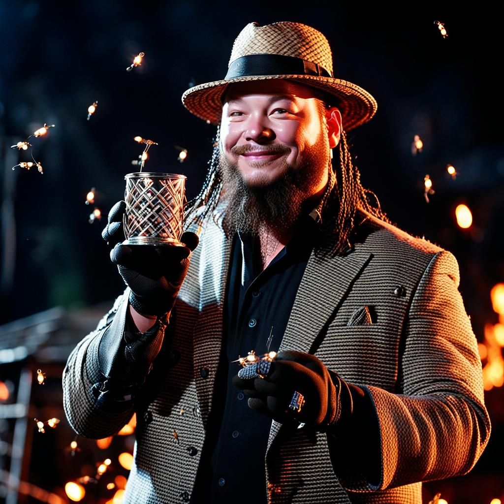 Bray Wyatt with Firefly Lantern: Cinematic Close-Up