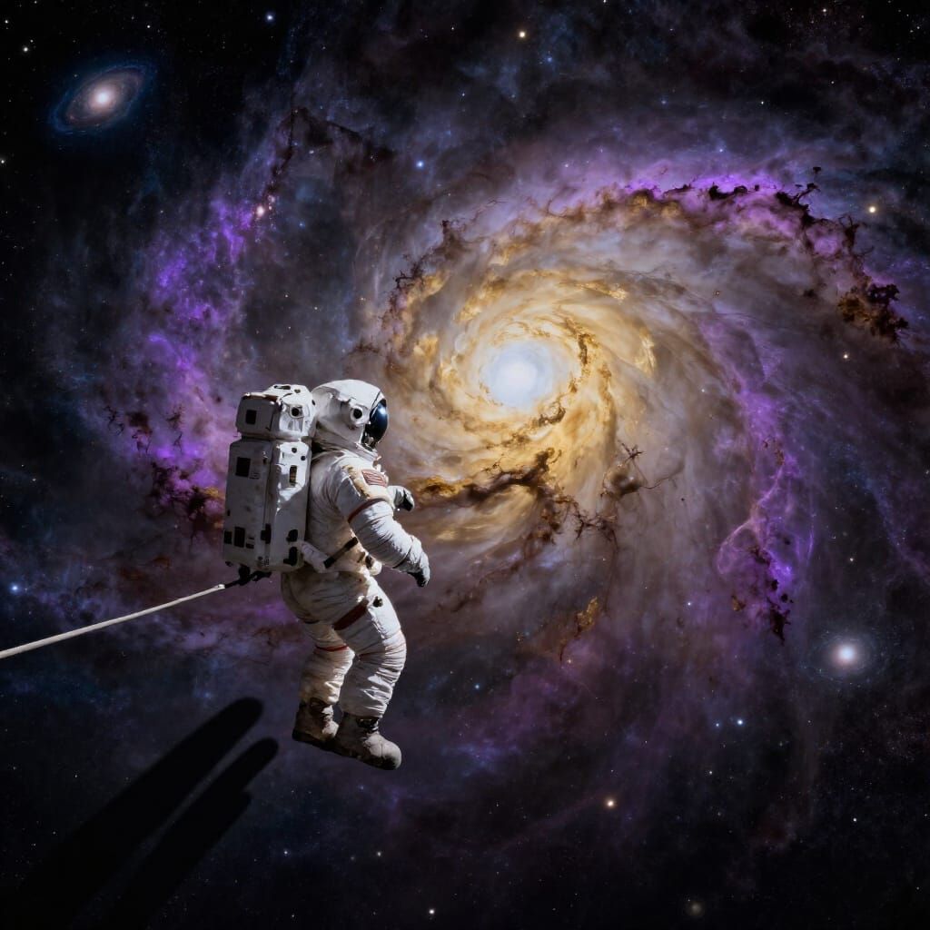 Astronaut Adrift in Cosmic Wonder