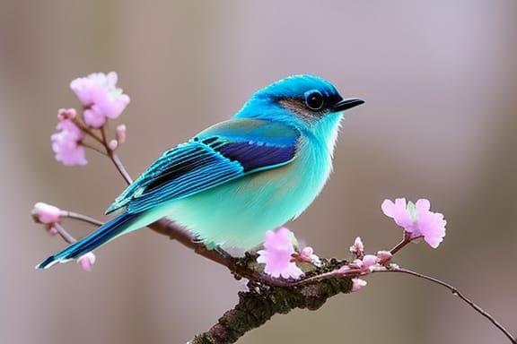 Sparrow with a Blue glow
