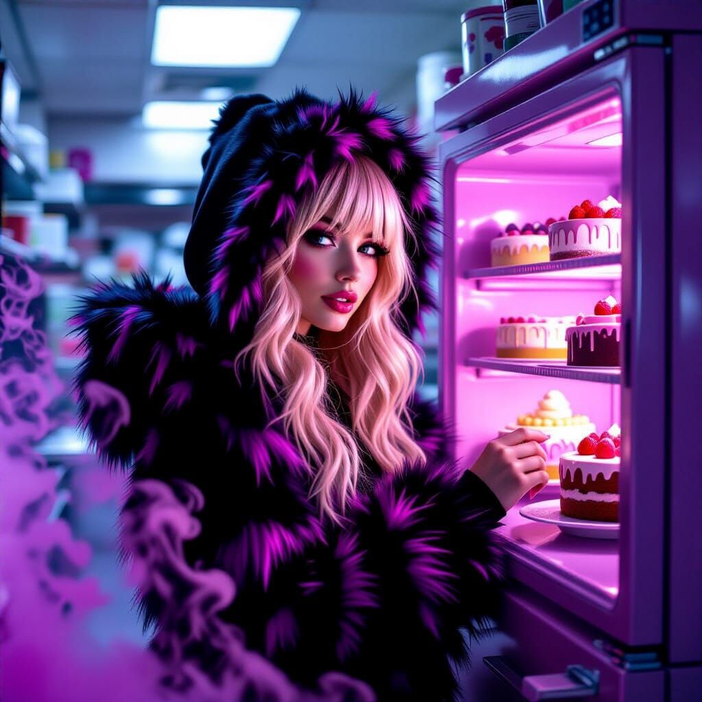 In a bakery....cake stealer...