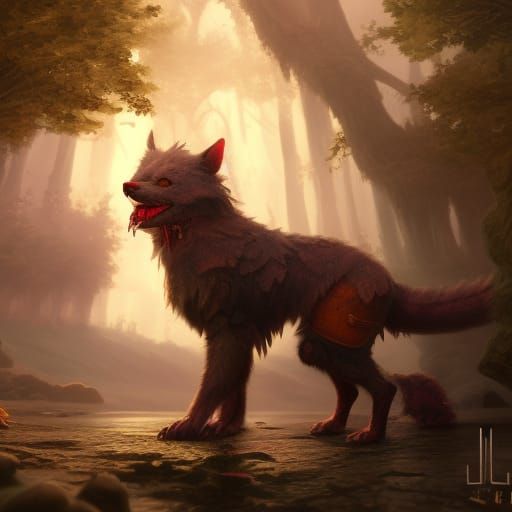 Detailed Furry Character in Fantasy Concept Art