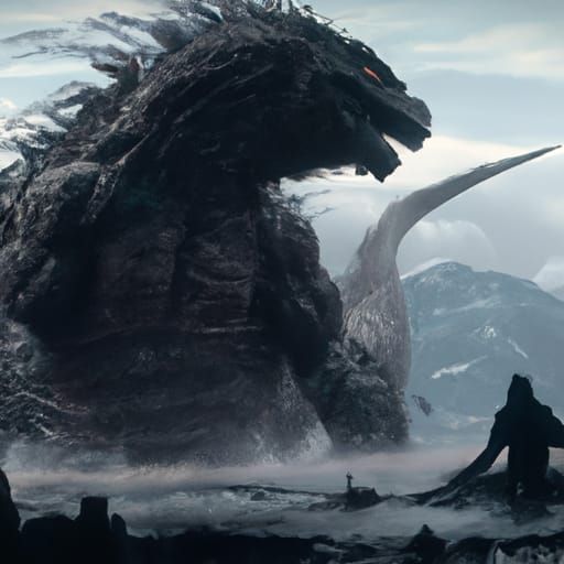 Godzilla Heisei: Dark Fantasy Concept Art in 8k