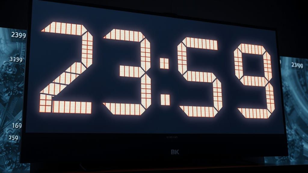 Midnight Countdown in Neon Hues