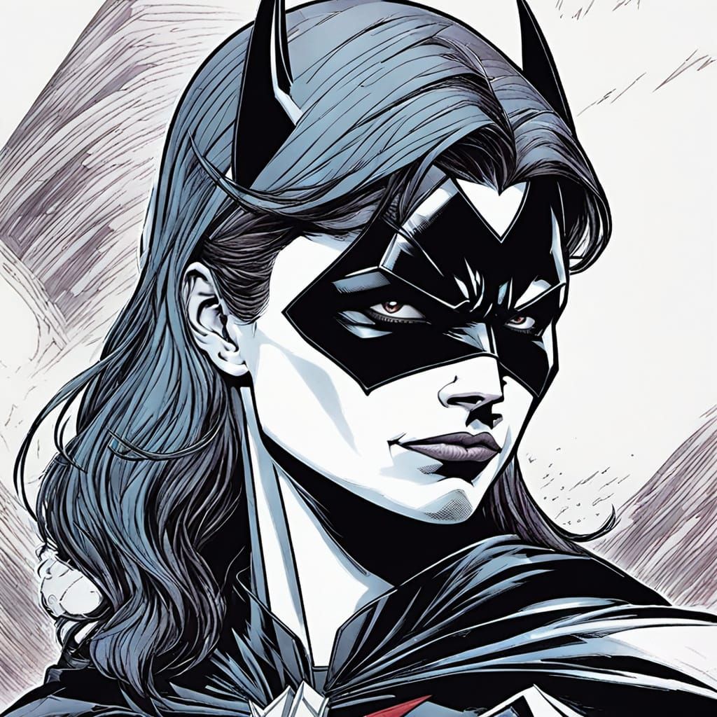 Comic Book Art of Dark Knight Heroine