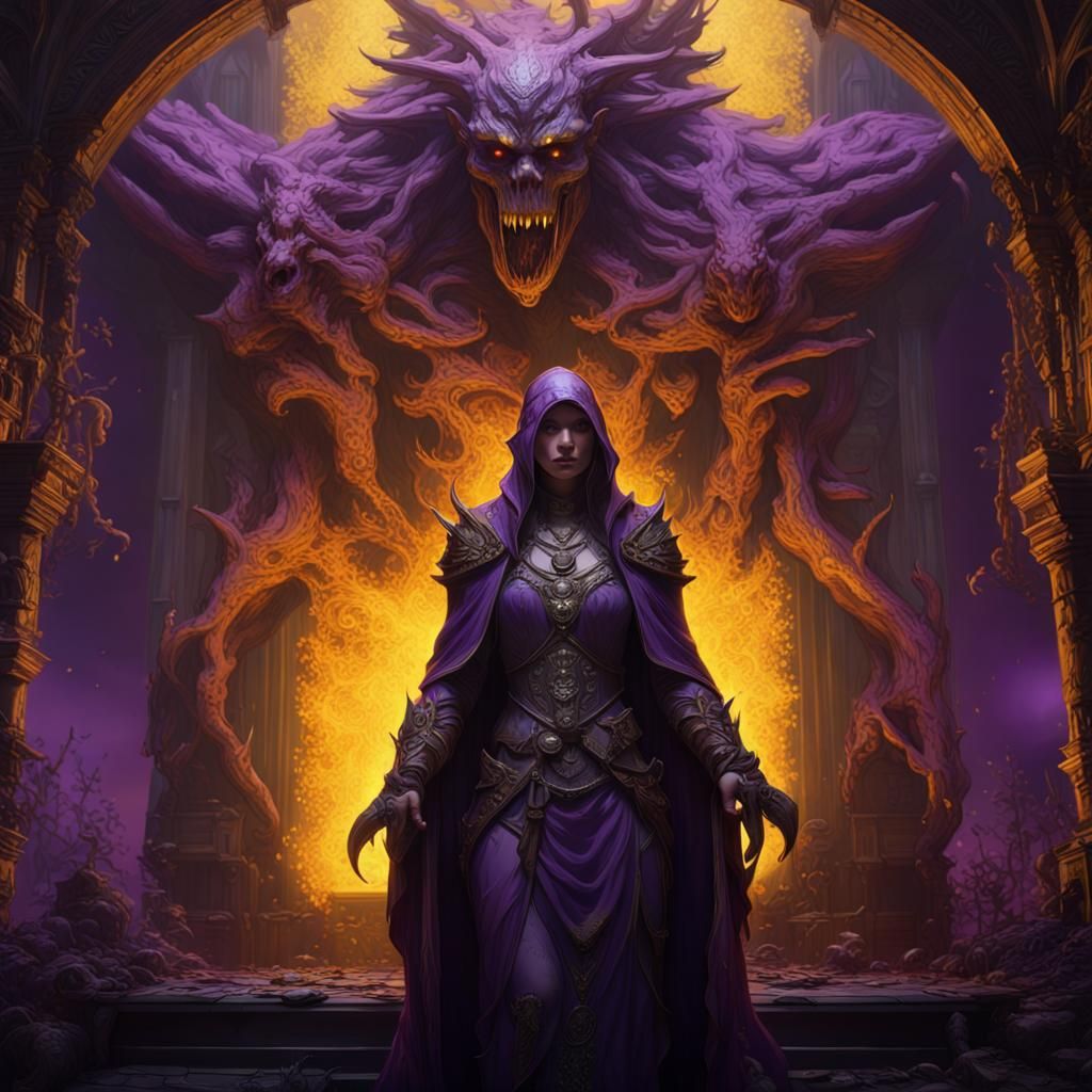 Dark Fantasy Art with Dynamic Lighting in 8K