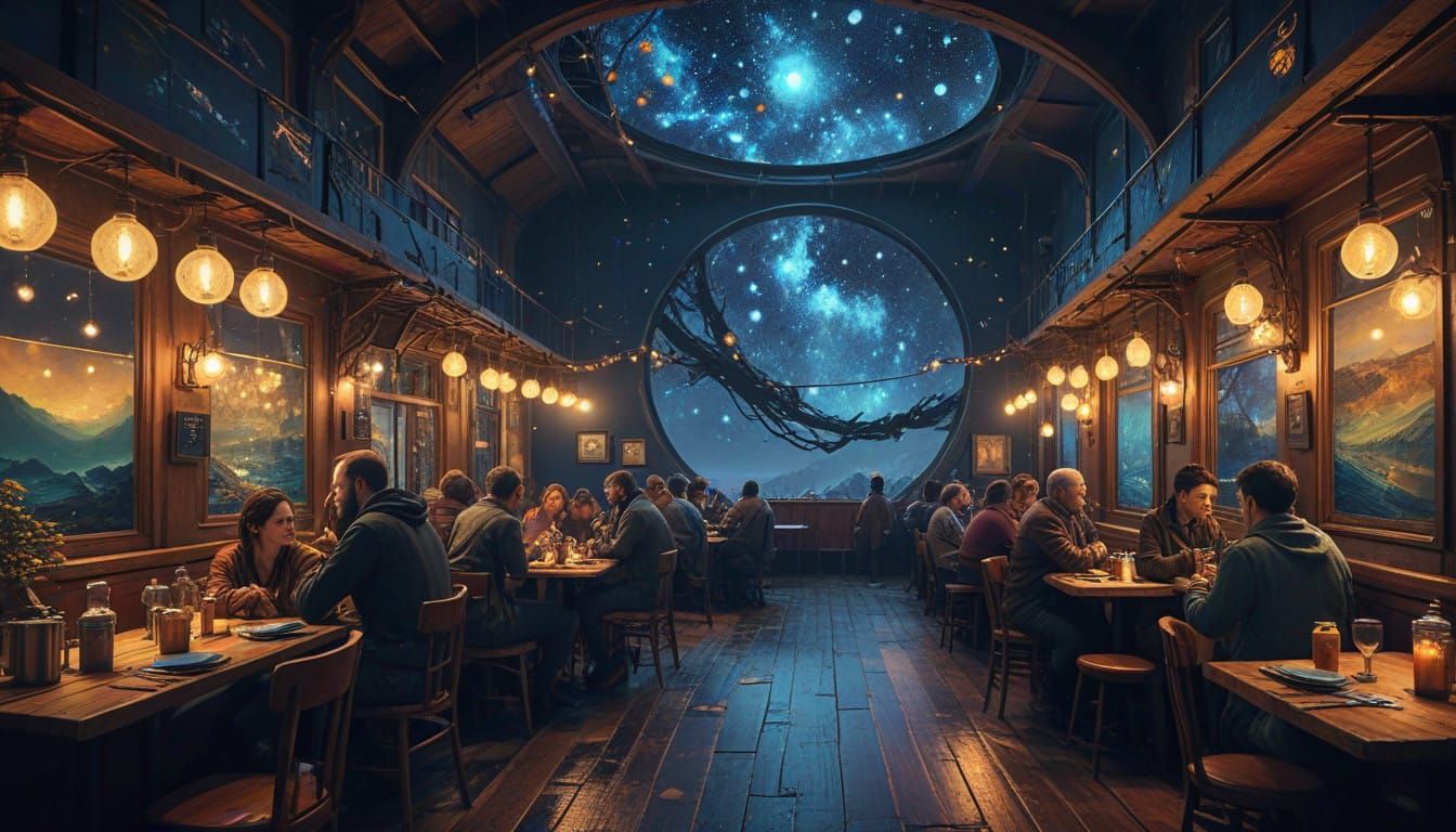 Epic NightCafe Scene in Hyperrealist Digital Art