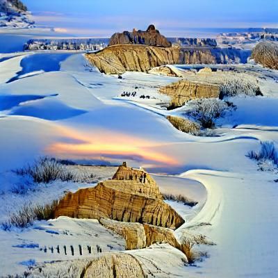 Dramatic Badlands Landscape