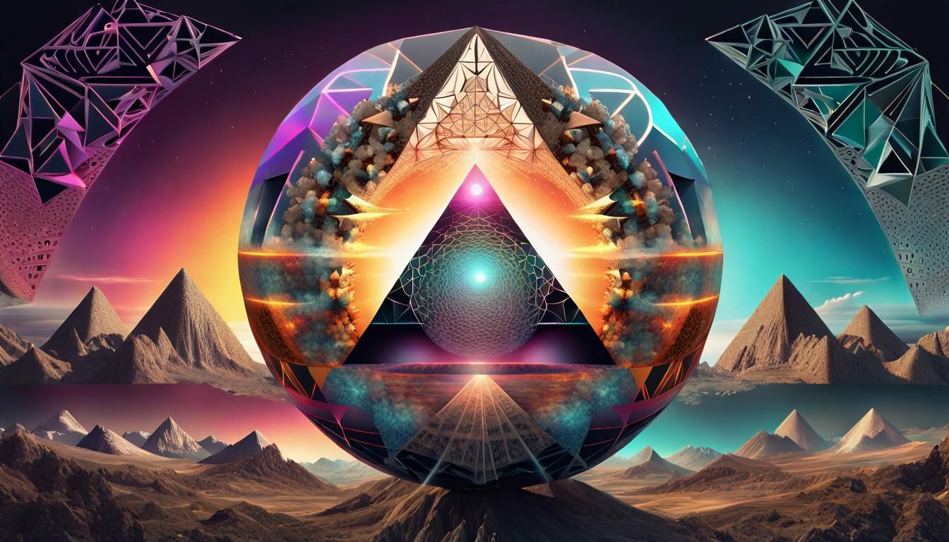 Triangle filled Sphere in geometric environment