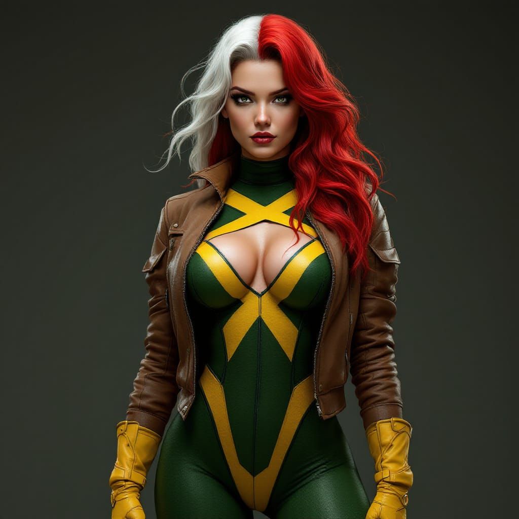 Rogue of X-Men in Hyperrealistic Digital Art