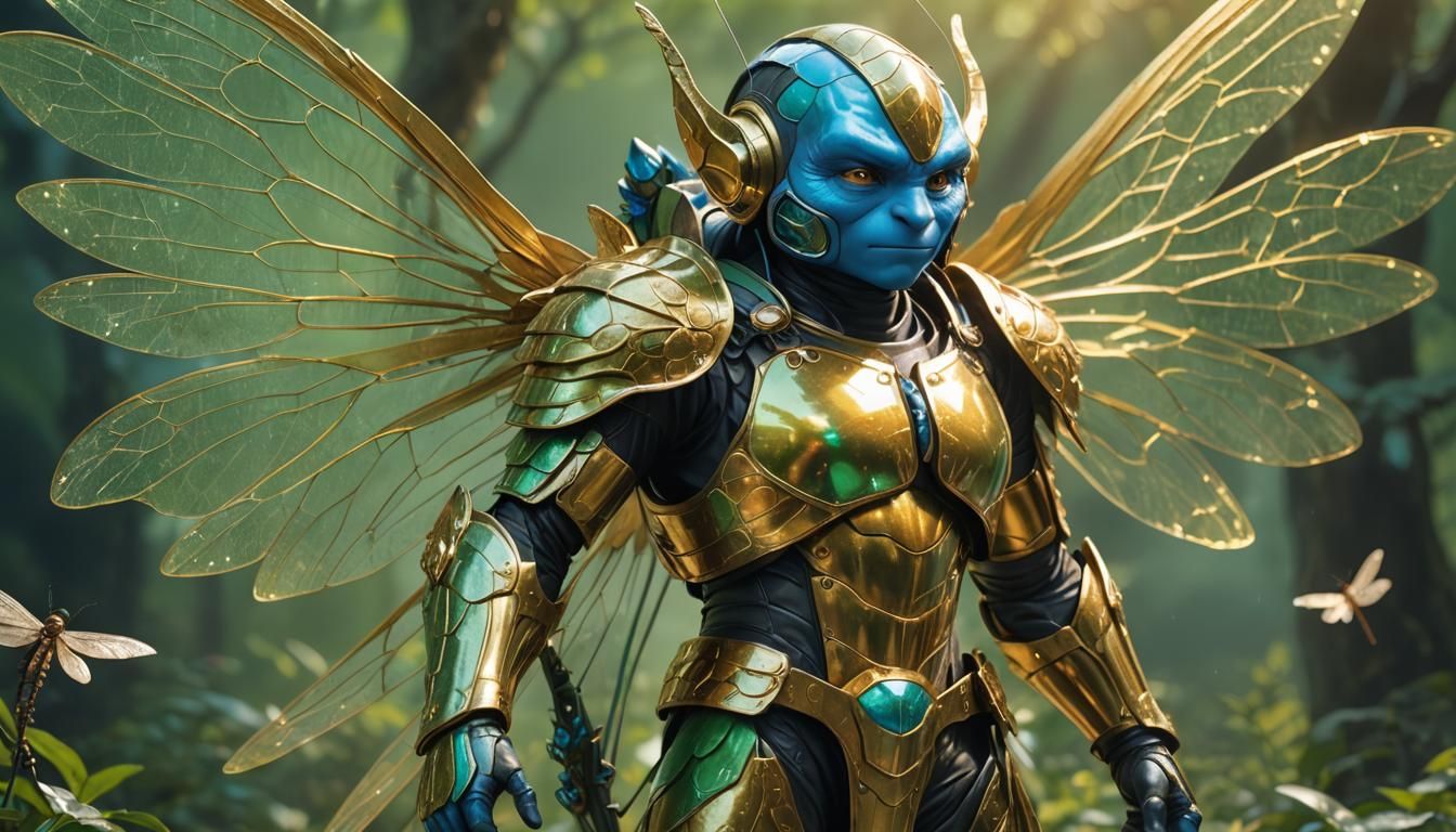 Smurf Warrior in Iridescent Armor