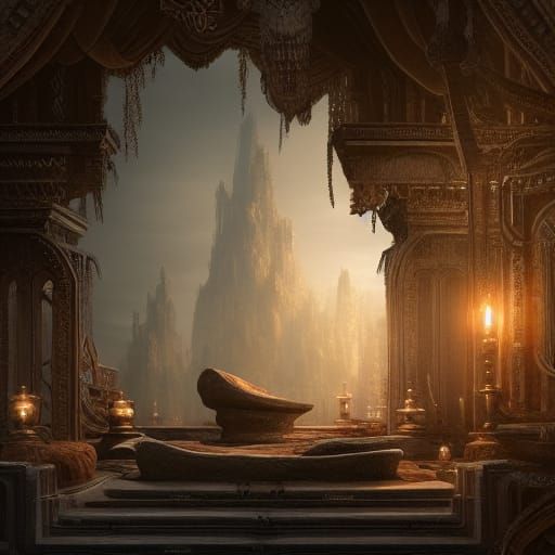 Epic Digital Matte Painting of Mythical Lore