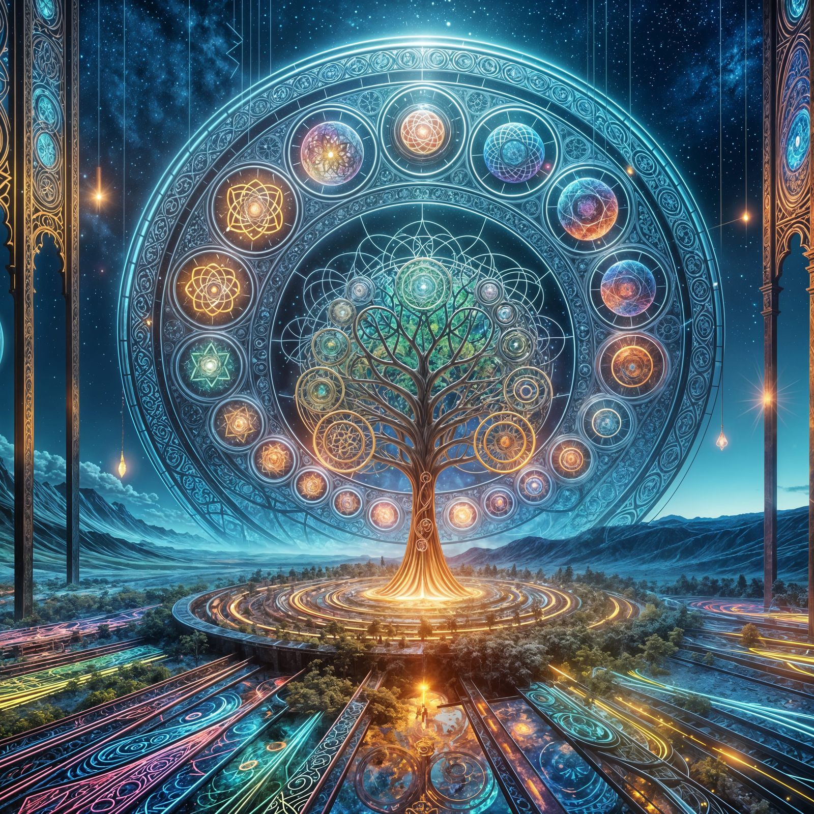 Geomancy tree of eternital life